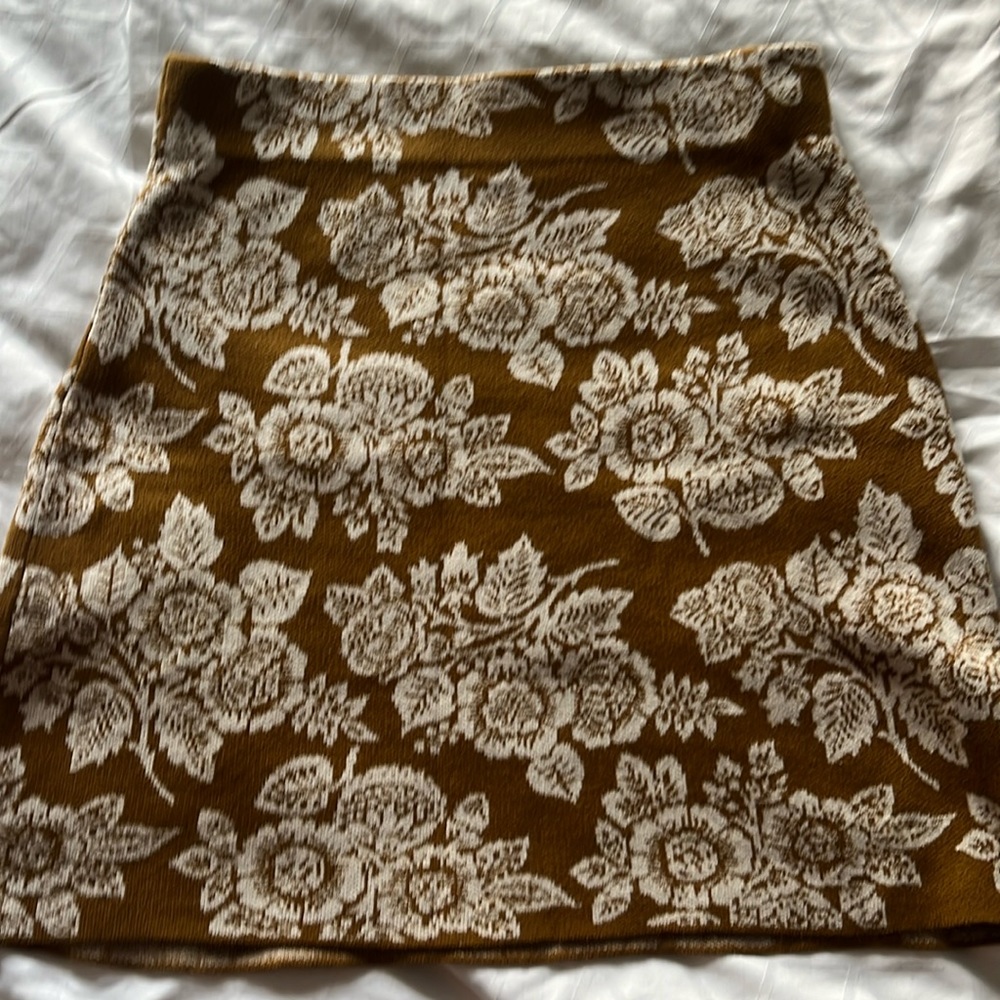 LOFT flower printed skirt